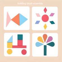 Geometric Shape Recognition Board, An Early Childhood Education Toy Featuring Cartoon Patterns And Shape Matching, Helps Develop Concentration And Hand-Eye Coordination. It's A Great Early Childhood Cognitive Toy, A Perfect Gift For Children, A Party Favor, A Holiday Gift, A Thanksgiving Gift, Or A Back-To-School Gift. - 彩色 - 查看 5