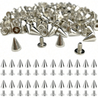 20/50/100/200 Pcs Spikes And Studs Spikes For Clothing Metal Studs Rivets For Leather Punk Spikes Rivets Screw Back Studs And Spikes For Clothing Shoes Belts Bags HatsCool Punk Rivets For DIY Leather Craft - 7mm X 9.5mm Bullet Tapered Nails And Etal Studs,Women's Day,Travel Essentials,Wedding Favours,Y2k,Bedroom,Car Accessories Women,Kitchen Decor,Cute Stuff