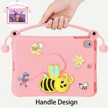儿童平板电脑 1 粉色小蜜蜂 DIY 支架 EVA 平板电脑保护套 软保护套，适用于 Mini 1/2/3/4/5 MINI 6/7，兼容 iPad 5/6/AIR 1/AIR 2/9.7 2018，兼容 iPad 10.2/10.5 AIR 4/5/6/7/PRO 11 (2018-2024)，兼容 iPad 10，兼容 iPad 11 代 (A16) A7lite/A9/A11 A9+/A11+ S6/S6Lite/A7 HW SE 11 英寸，兼容 Redmi PAD 2/RM SE11 英寸 - 粉色 - 查看 3