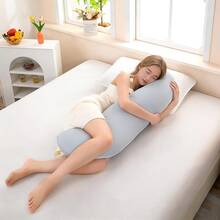 1 pieza Almohada de abrazo, Almohada de embarazo, Almohada para las piernas, Almohada lumbar, Gris claro - Gris Claro - Ver 7