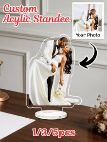 Custom Acrylic Photo Stands, Including Wedding Photo Stands And Family Stands, Can Be Printed With Your Favorite Wedding Photos, Couple Photos, Or Pet Photos To Showcase Personality. With A Double-Sided Design And A Delicate, Compact Size, They Are An Ideal Gift For Friends And Family - Multicolor - View 2