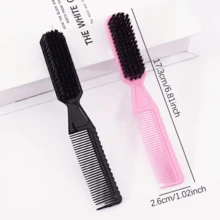 4 pezzi Set di spazzole e pettini per capelli per bambini, spazzola per arricciare con corona alta + pettine per trecce + pettine per sopracciglia, adatto per tutti i tipi di capelli, pettine per pulizia, pettine 2-in-1 per acconciature, pettine portatile a denti fini, strumenti multifunzione per lo styling dei capelli - Multicolore - Visualizzare 7