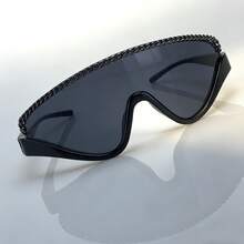 1件 女士时尚街头风高端时尚眼镜 - 黑色 - 查看 2