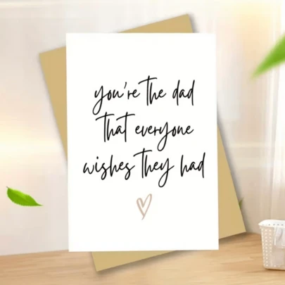 1pc Heartfelt Birthday Card Father's Day Card, Father's Day, Happy Birthday Card For Dad Suitable For All Occasions
