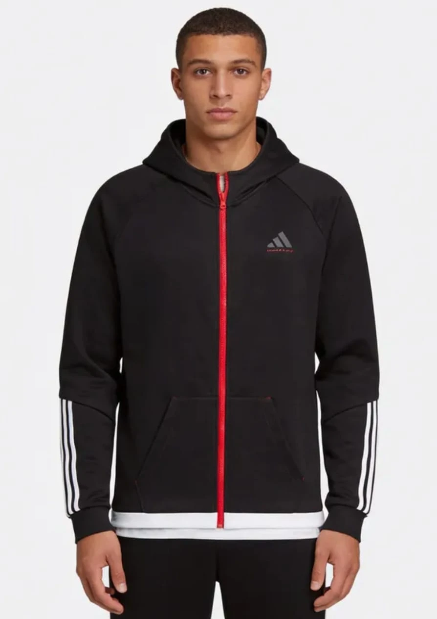Adidas Hooded Zip-Up Stylish And Versatile Men's Jacket JL7586