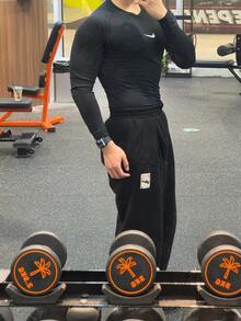 Nike Pro Dri-FIT 男士压缩训练上衣，黑色 - 黑色 - 查看 8