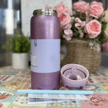32OZ Insulated Stainless Steel Water Bottle Double-Layer Kettle With Straw Vacuum Flasks For Sports Travel - 彩色 - 查看 11