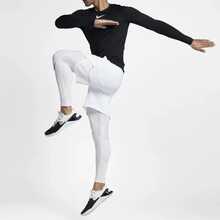 Nike Pro Dri-FIT 男士压缩训练上衣，黑色 - 黑色 - 查看 5