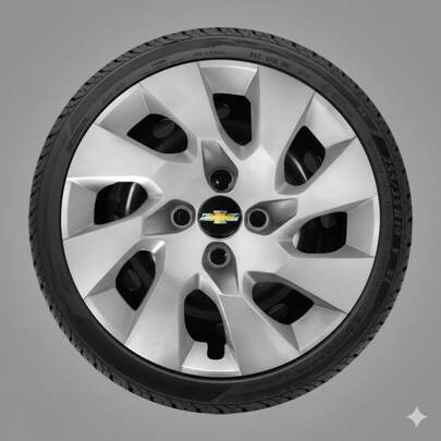 jogo 4 Calota Gm Chevrolet Todos Aro 14 Prata Emblema