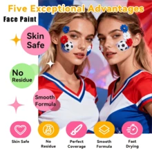 54色面部彩绘套装，多色水彩颜料，工艺品，绘画，适用于绘画、艺术创作、派对、万圣节、圣诞节、复活节、角色扮演、舞台表演、化装舞会和各种节日、体育赛事妆容、礼品、学校和办公用品 - 套裝 - 查看 4