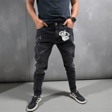 Men's Skinny Fitted Jeans With Elastane - Comfortable And Casual - JO-002 - Xem 3