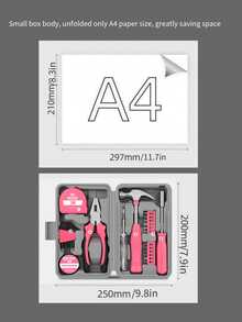 24-In-1 Multi-Function Home DIY Repair Tool Set, Includes Claw Hammer, Tape Measure, Wrench, Voltage Tester, Screwdriver Bits, Pliers And Hardware Tool Box - High-Quality Carbon Steel Hand Tool Set, Home Repair Tool Set, Multiple Combinations For More Convenient Use, Portable Box Storage - Suitable For DIY Projects Home Tool Set, Complete Tools, Wide Application - Many - View 8