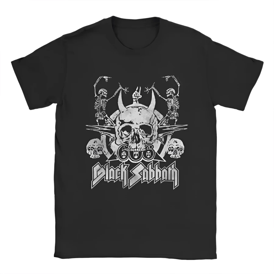 2026 Men's Women's Black Sabbaths T Shirt Cotton Graphic Print Tee Shirts Rock Music Fashion New Hot Salesa Oversized Top Clothing - 黑色 - 查看 1