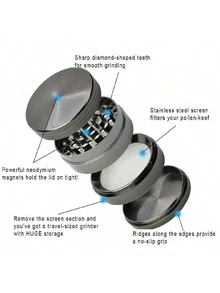 1.57inch*1.34inch Tree Of Life Grinder, Fantasy Gothic Grinder, Tree Of Life Grinder, Large Grinder, 5-Piece Grinder, Moon Grass Grinder(Small Size) - 金色 - 查看 2