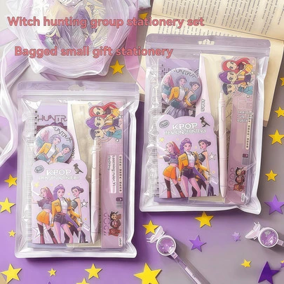 KPOP 女团猎魔主题高价值文具套装，实用学习用品，学习奖励礼品，精美纪念品