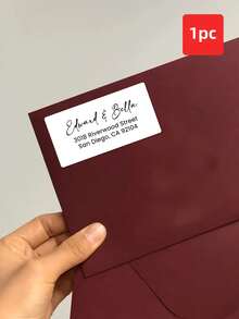 1/30/60/120/240/480pcs Personalized Address Labels, Personalized Wedding Address Labels, Customized Return Address Stickers Suitable For Cards, Envelopes, Waterproof And Oil-Proof Stickers, Transparent Stickers, Multi-Functional, Decorative, Exquisite, Fashionable, High Quality, Unique Stickers, Perfect For Tea Room, Home, Garden, Office Decor, Ideal Gift For Him, Her, Family, Friends, Couples, Perfect For Wedding, Anniversary, Valentine's Day, Mother's Day, Birthday, Father's Day, Graduation - White - View 16