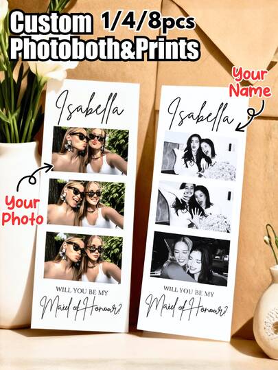 1/4/8pcs, Personalized Upload Photo | Custom Photo, Anniversary Movie-Themed Keepsake, Valentine's Surprise | Suitable For Couples, Romantic Gift Shoppers, Anniversary Celebrants, Valentine's Planners, Date Night Organizers, Couple Gift Makers, Love Memory Lovers |Support Upload Couple Photos