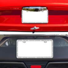 Shiny License Plate Frame, Crystal License Plate Cover, Car License Plate Holder Set With Crystal Rhinestone Screws, License Plate Cover For Vehicles, Car License Plate Number Holder - A - View 6