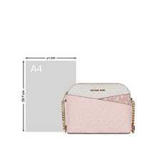 Michael Kors Jet Set Travel 中号撞色标志斜挎包 PWD BLSH MLT - PWD BLSH MLT - 查看 4