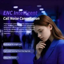 GTEQY Bluetooth Earbuds With LED Touchscreen & Real-Time Translation | Noise Cancelling, Bluetooth 5.4, 10H Playtime | Personalized Screen & Ergonomic Design - Màu tím - Xem 5