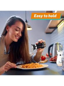 Juego de 2 saleros y pimenteros recargables de 3.4 oz, con tapa de acero inoxidable, adecuado para el hogar, la cocina, el restaurante, el picnic, también como regalo de decoración del hogar - Multicolor - Ver 10