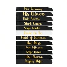 12pcs 1pcsBride To Be Sashes,11pcs Bridesmaid Sashes Set For Hen Night Party, Bachelorette Party Supplies, Wedding Ladies Night Out - 12pcs - View 8