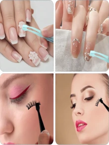 Multi-Functional Lash Applicator Tool & Eyelash Applicator Tool, Perfect Grooming Beauty Tool For Precise Lower Lash Application,Precision Stainless Steel Lower Lash Tweezers - Pro-Grade Eyelash Tweezers For Easy Lower Eyelash Extension Application, Versatile Lash Applicator Tool & Eyelash Applicator Tool, Essential Beauty Grooming Tool For Beginners & Pros,Stainless Steel Lower Lash Eyelash Tweezers - Precision Lash Tweezers For Professional Lower Eyelash Extensions - Multicolor - View 4
