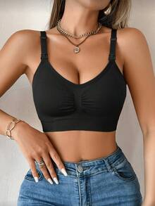 Set Of 2 Women's Maternity Bras For Nursing, Super Comfortable, Seamless - 彩色 - 查看 4