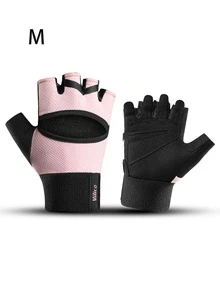 Guanti da palestra ergonomici con fascia per polso estesa per supporto extra delle articolazioni, guanti da fitness traspiranti a mezza dita adatti per donne e principianti per sollevamento pesi, guanti sportivi resistenti perfetti per stacchi pesanti in palestra, ciclismo, esercizi e attività all'aperto in estate - Multicolore - Visualizzare 13