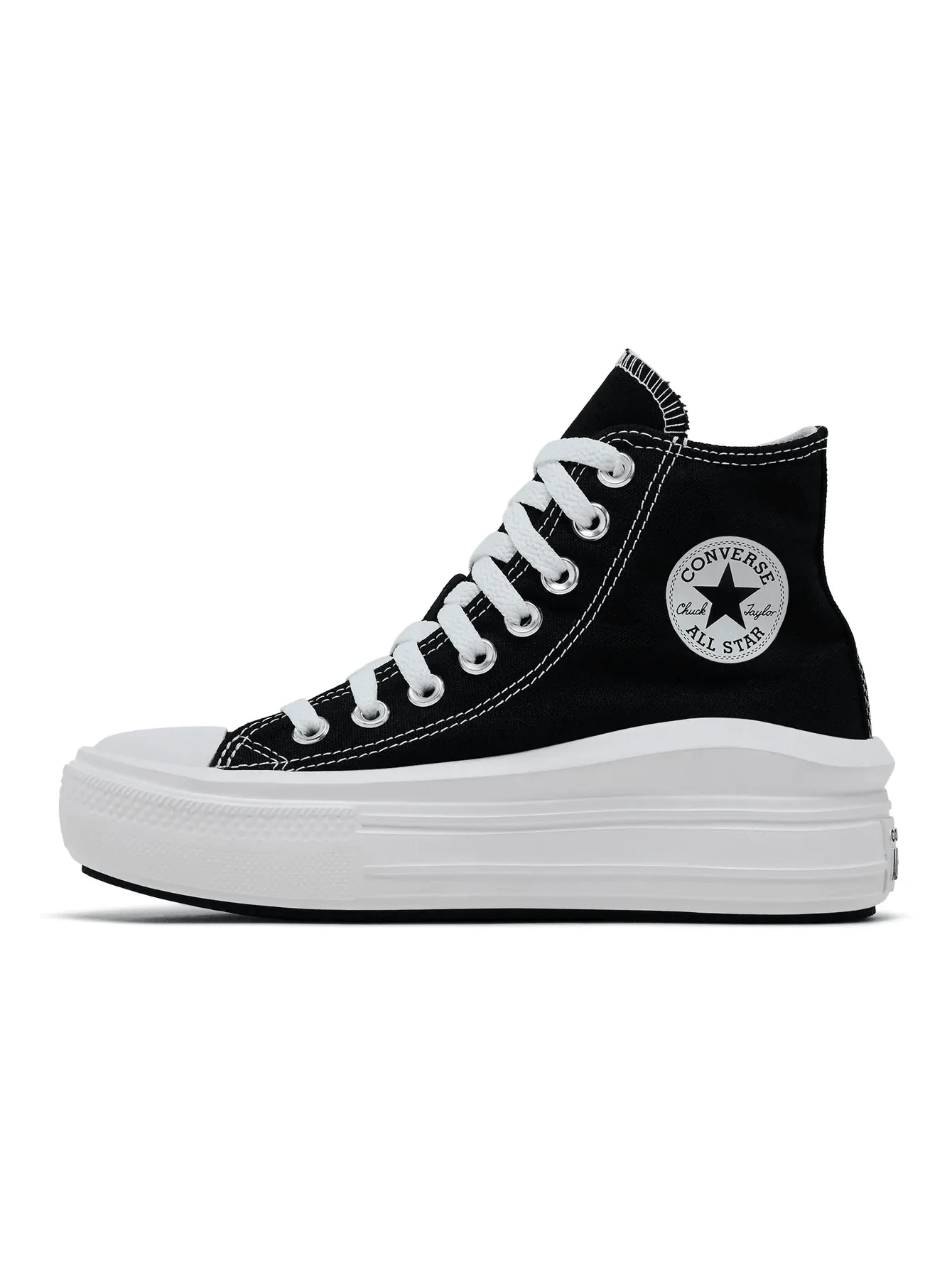 Converse 帆布颜色 HI 黑色/自然象牙色/白色 女款 - 黑色/天然象牙色/白色 - 查看 1