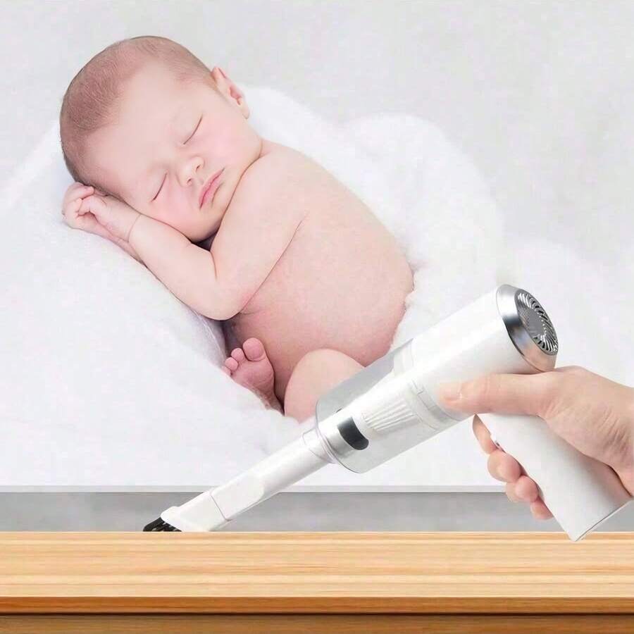 Aspirador de pó portátil sem fio de 5500 Pa | Bivolt + Recarregável via Mini USB | Ideal para sofás, carros e brinquedos de plantas | Envio imediato em até 24 horas - Preto - Visão 1