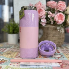 32OZ Insulated Stainless Steel Water Bottle Double-Layer Kettle With Straw Vacuum Flasks For Sports Travel - 彩色 - 查看 12