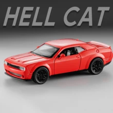 1:32 比例 Hellcat 肌肉车合金模型，逼真压铸收藏玩具，生日、圣诞节、万圣节礼物，完美之选 - 彩色 - 查看 8