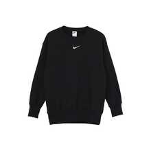 Nike Sportswear Phoenix Fleece 纯色圆领长袖卫衣，女款，黑色 - 黑色 - 查看 9