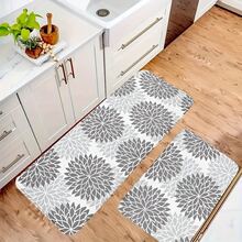 1pc Bohemian Floral Kitchen Rug, Kitchen Mat, Kitchen Carpet, Doormat, Small Rug, Carpet, Runner, Floor Mat, Home Decor, Area Rug, Outdoor Mat, Home Decor, Area Carpet, Bedroom Rug, Washable Carpet - Multicolor - View 5