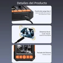 Endoscopio 1080P HD con luz LED y batería de 2500mAh, ideal para inspección de componentes electrónicos, reparación de automóviles y aire acondicionado, visión precisa y detallada - Longitud de 5 metros - Ver 2