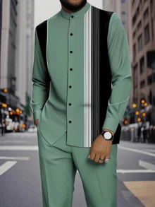 Spring/Fall    Regular Fit    Button Front  Pocket    Christmas - 薄荷綠 - 查看 3