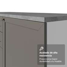 Gabinete Bajo Cocina Madesa Vik 35cm Con Encimera BG - Blanco y Gris - Ver 8