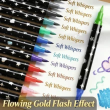 24-96 Colors Glitter Soft Tip Markers, Pearlescent Double-Headed Dual Color Gel Pens For Kids, Students, Acrylic Fluorescent Drawing Pens For Hand Lettering, Coloring, School, Art, Office Supplies, Birthday Gifts, Back To School Gifts - Multicolor - View 11