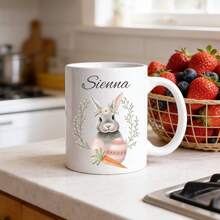 Customized Personalized Easter Mug: Design, Easter Gift, Personalized Name Cup, Romantic Easter Gift, For Boyfriend, Girlfriend, Him, Her - Multicolor - View 2