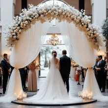 1 pezzo Tessuto di tulle bianco fai-da-te, adatto per velo da sposa, zanzariera, cucito, sfondo fotografico, decorazione matrimonio, festa, compleanno, decorazione per la casa, uso esterno - Bianco - Visualizzare 16