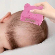 3 pezzi Set di cura per bambini, include spazzola delicata per il cuoio capelluto, strumento portatile per la pelle sensibile e pettine per rimuovere i residui di capelli, spazzola da bagno per bambini, spazzola per il massaggio della testa, prodotti per la cura dei bambini, kit di cura per bambini - Multicolore - Visualizzare 3