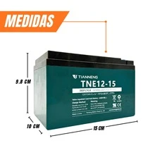 Batería de Gel Ciclo Profundo 12V 15Ah Tianneng TNE12-15 de Alto Rendimiento - A - Ver 3