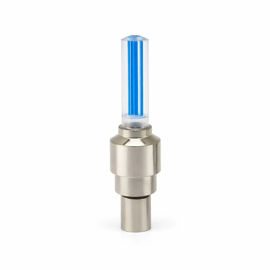 Par Luz LED para Pneu de Bicicleta com Iluminação Noturna Aro À Prova d"Água Sensor de Movimento - Azul - Visão 1