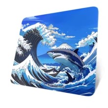 ATTACK SHARK X MAMBASNAKE CM05 Outline Glass Hard Gaming Mouse Pad, Nano-Etched Texture, Smooth Glass Surface, High Precision, Fast Tracking, Scratch-Resistant, PU Leather Non-Slip Base, Large Size, Gift, Holiday, 2026 New Year (450*400mm) - Multicolor - View 15