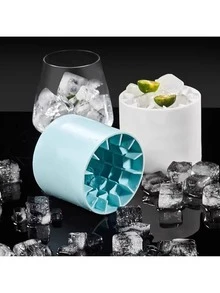 Silicone Cylinder Ice Cube Tray, Easy Release Ice Cube Mold, Household Quick Ice Maker Cup Container, Essential For Cold Drinks - Multicolor - View 6