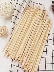 200pcs/100pcs/300pcs(+/-5pcs) Outdoor Camping BBQ Skewers, Meat/Food/Flower Bamboo Sticks, 30CM - 3mm*30cm Bold - View 4