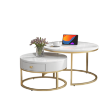 Soffbord - Blank vit + MDF - Visa 10