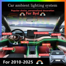 FILIPLI Kit de iluminação ambiente para carro Symphony 18 em 1 com duas zonas, LED RGB de cores vibrantes, controle por aplicativo, compatível com BYD. - HC - Ver 6