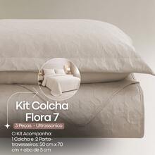 Quilted Bedspread Set, Double Size, Ultrasonic Finish, Percale, Soft Touch, 2 And 3 Pieces, Flora 7 Habitat, Single, Double, Queen, King And Super King Sizes - Màu be - Xem 4